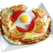 Huevos en pizza