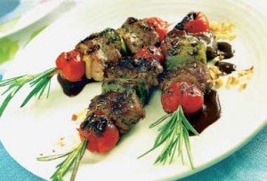 Brochetas de cordero