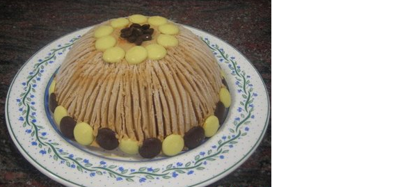 BOMBA HELADA DE TURRÓN Y TUTTI FRUTTI
