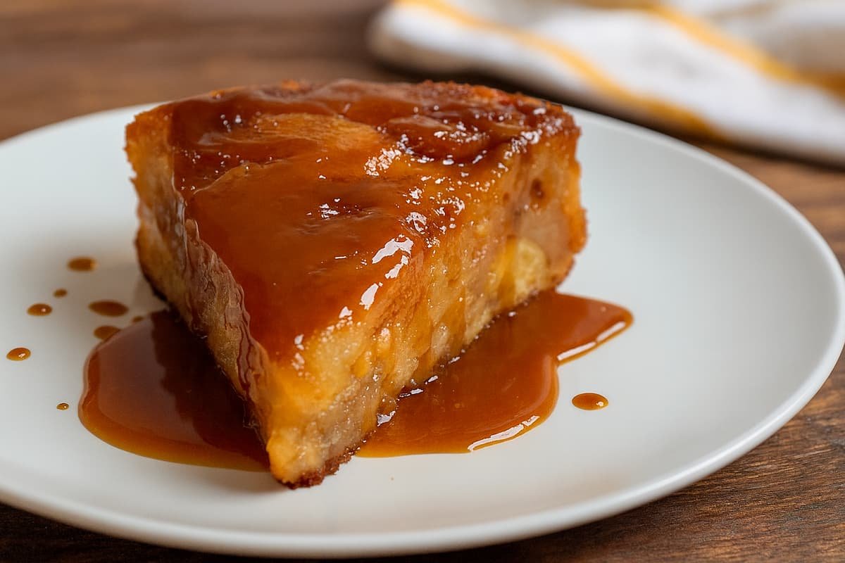 Tarta tarín entre platos