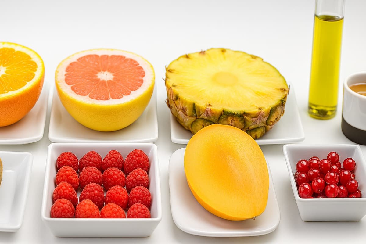 Ensalada de frutas con queso crema