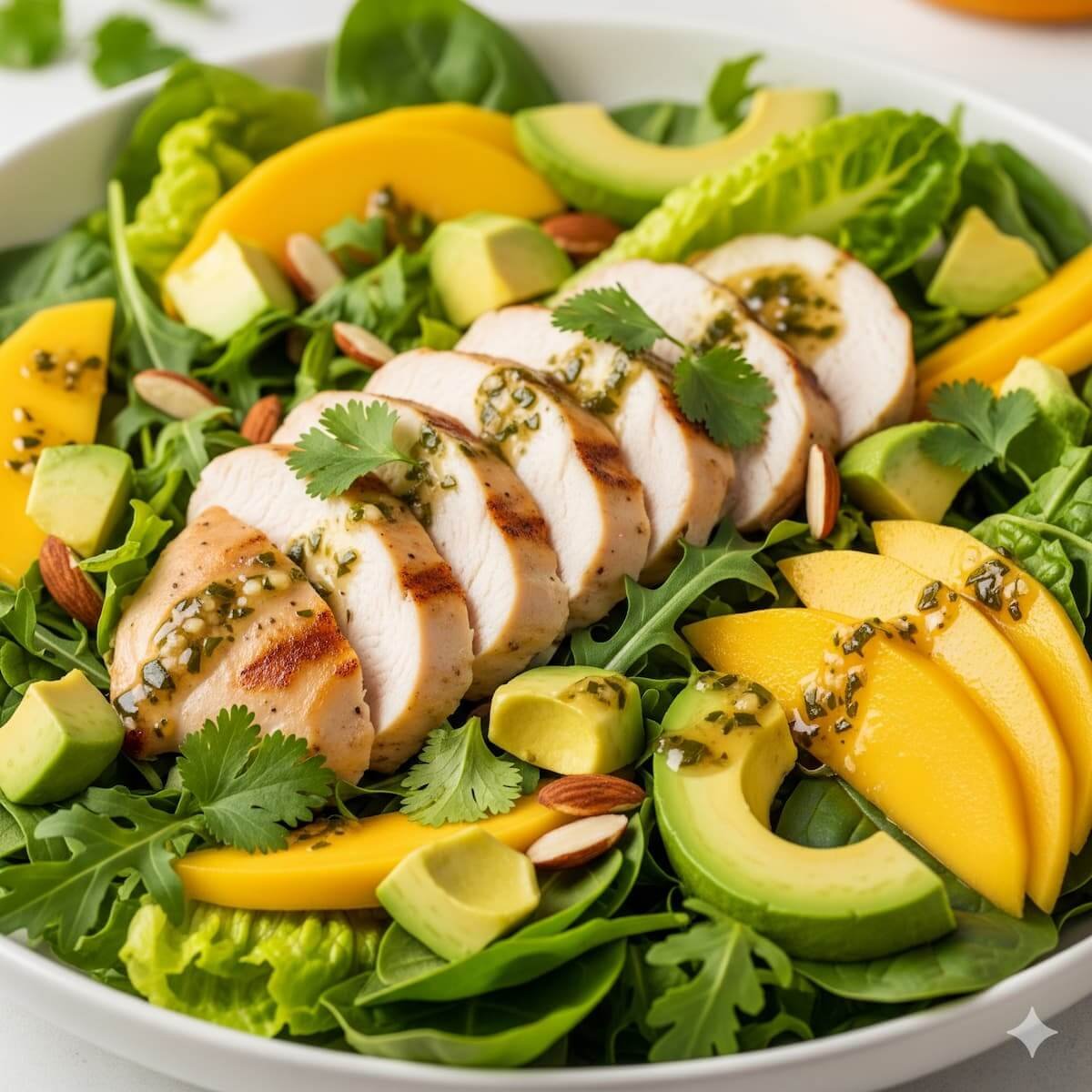 Receta-de-ensalada-fresca-con-mango-pollo-a-la-parrilla-y-aguacate-para-bajar-de-peso