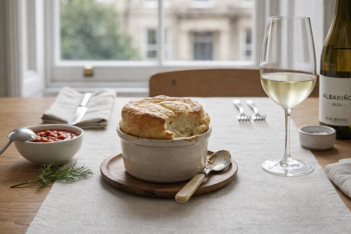 Suflé de pescado blanco