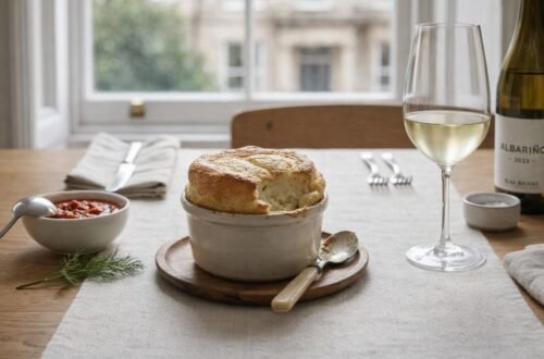 Suflé de pescado blanco