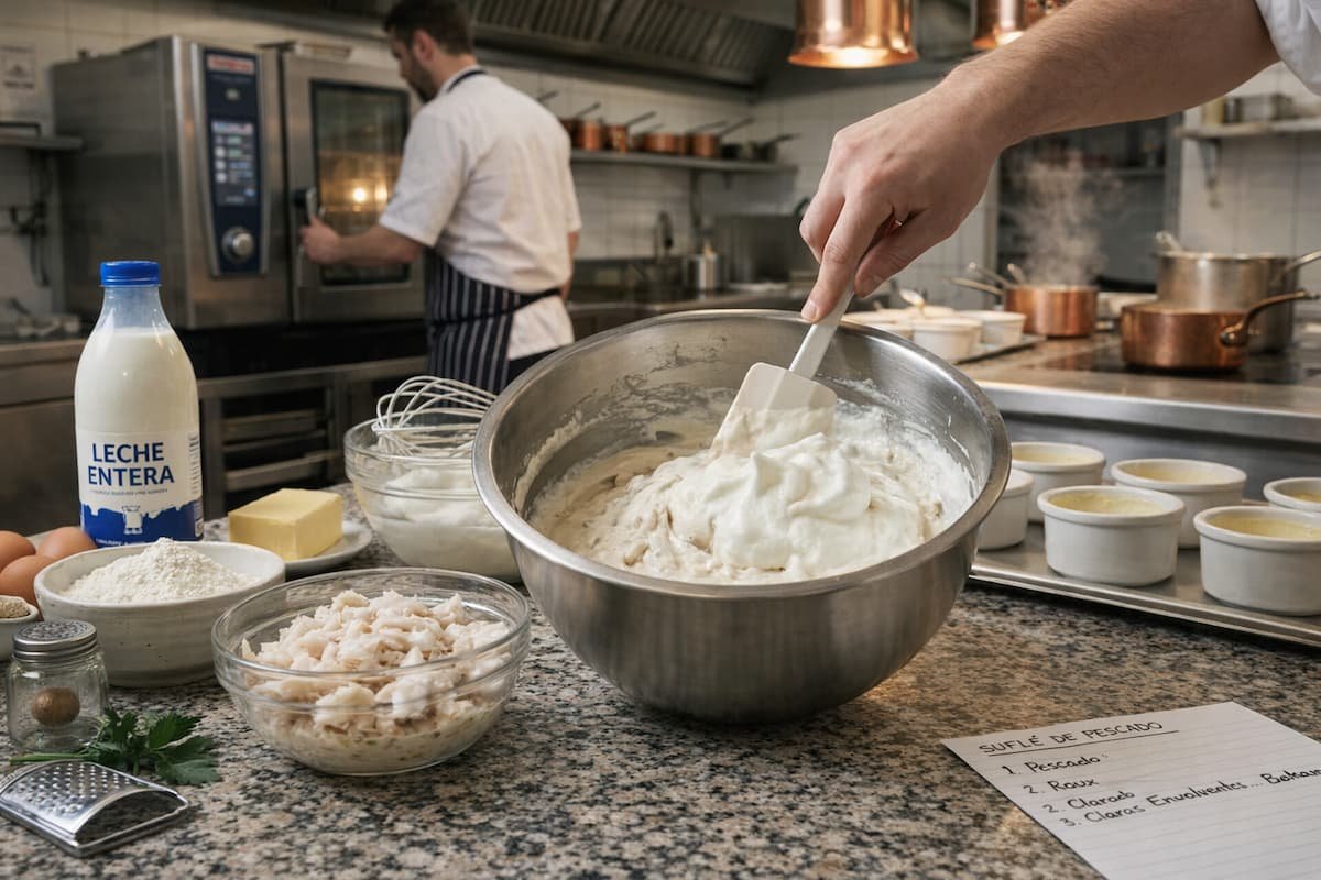 Suflé de pescado blanco: La receta definitiva para un plato aireado y delicado