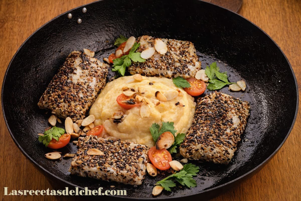 Como hacer pescado en costra de semillas