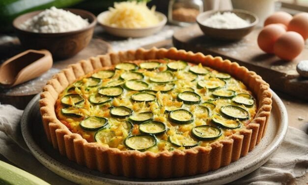 Tarta de zapallitos y tarta de zucchini con harina integral