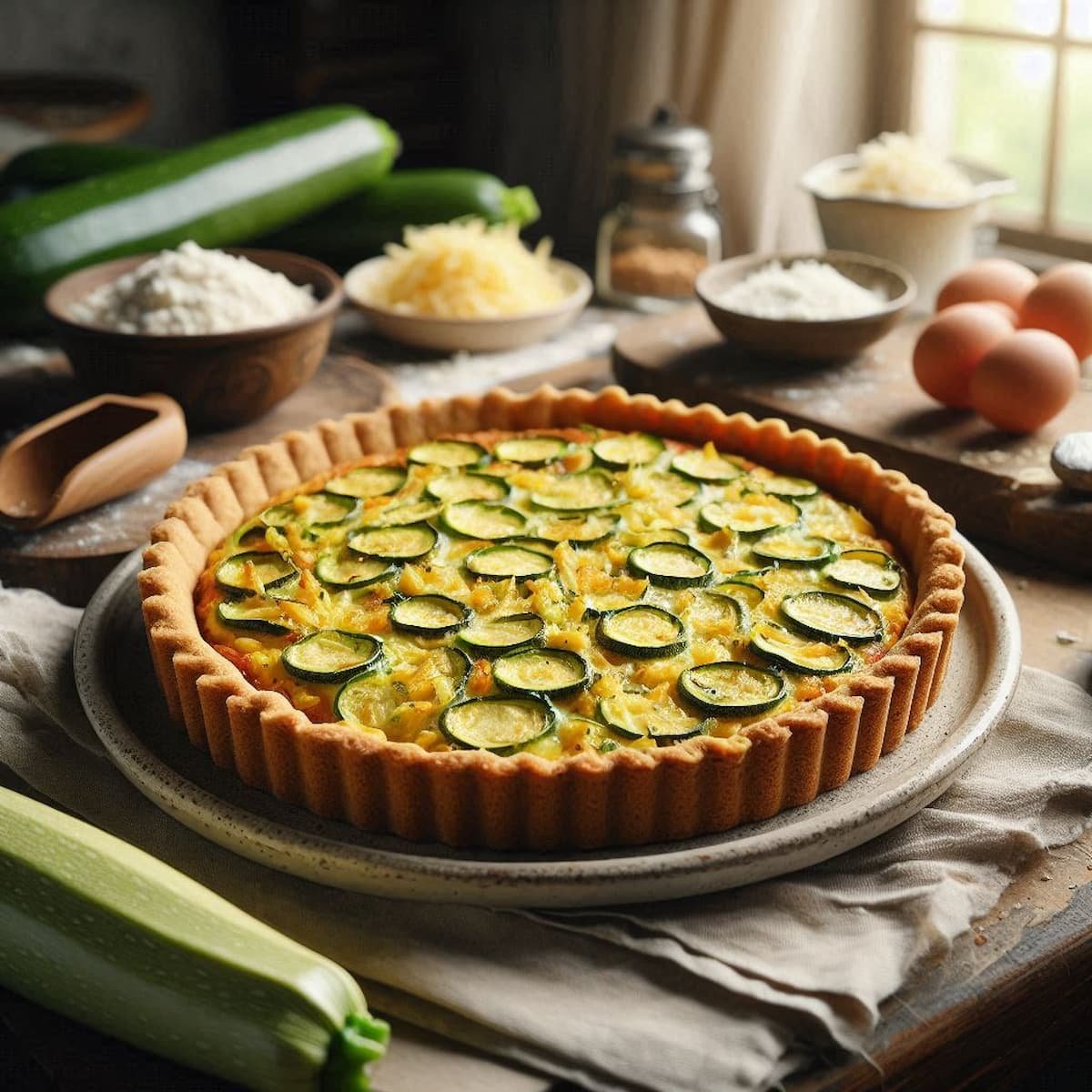 Lee más sobre el artículo Tarta de zapallitos y tarta de zucchini con harina integral